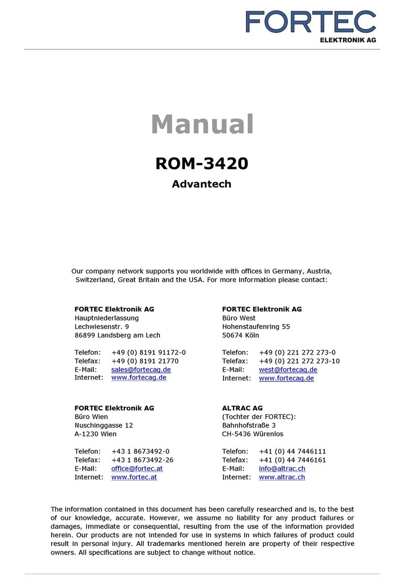 Advantech ROM-3420CD-MDA1E User manual