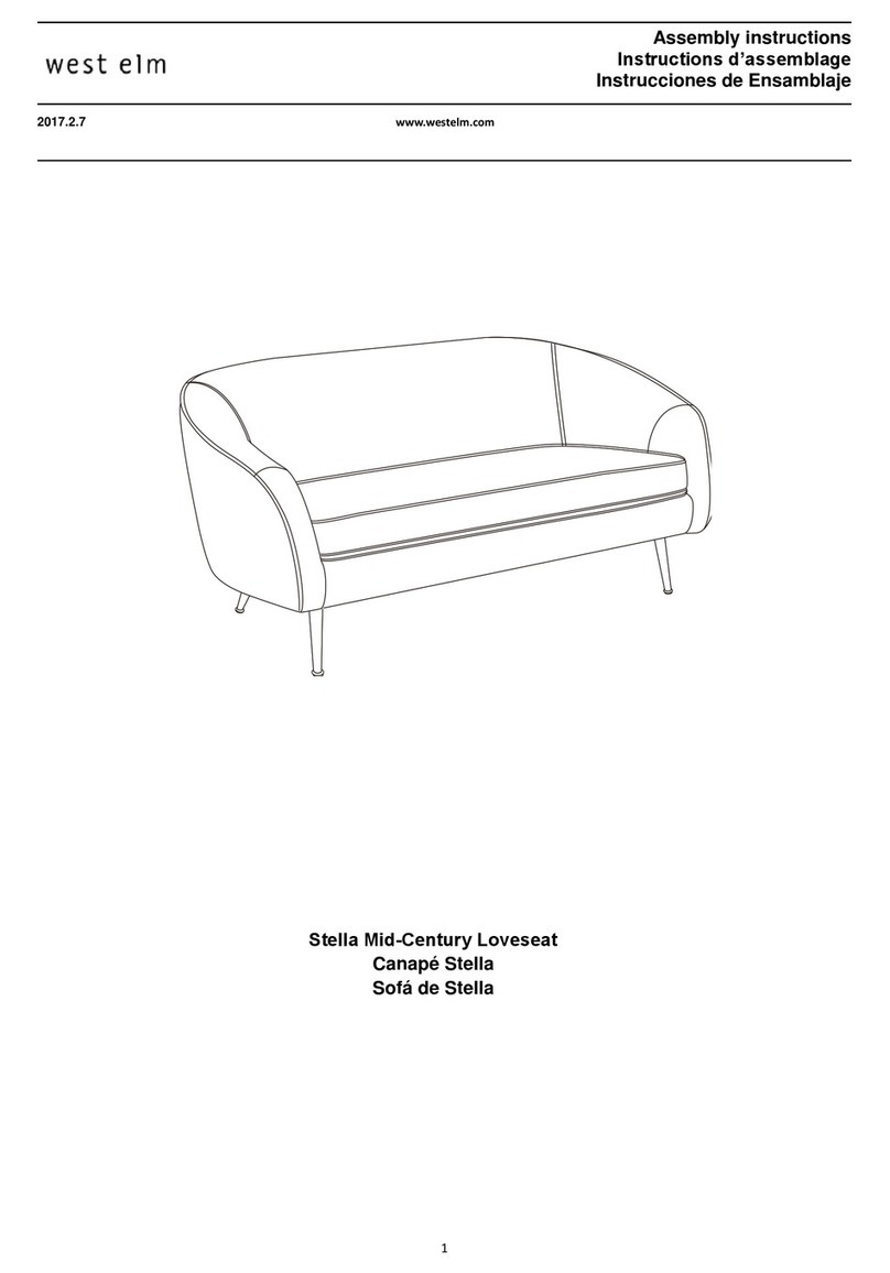 West Elm Stella Mid-Century Loveseat User manual West Elm Stella Mid-Century Loveseat User manual