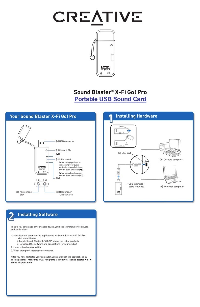 Creative Sound Blaster X-Fi Go! Pro User manual