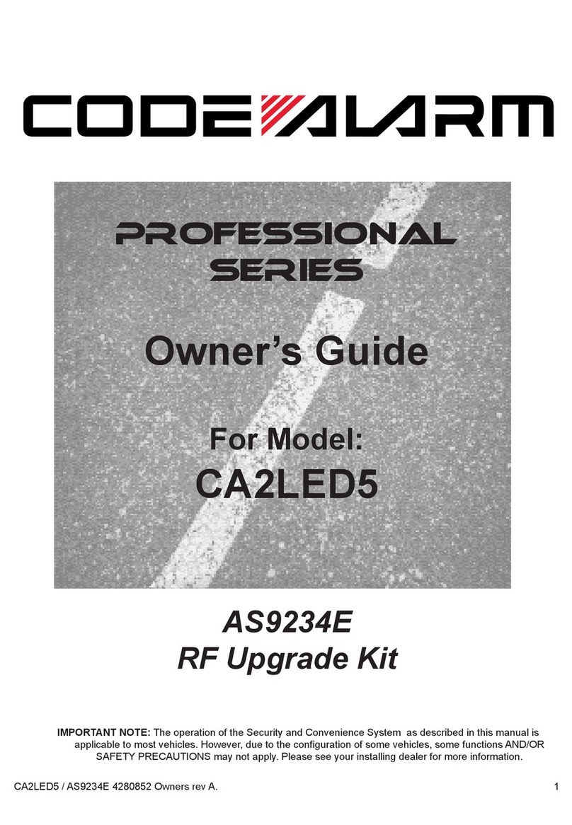 Code Alarm CA2LED5 owner's guide