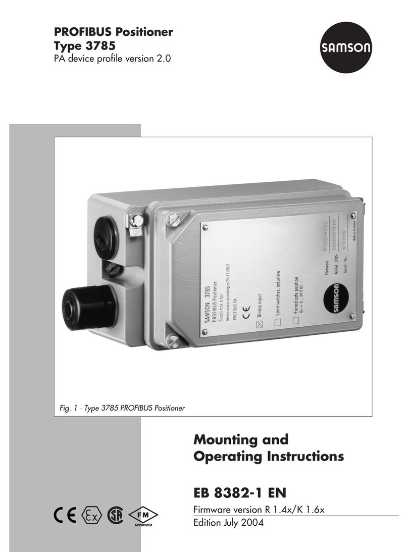 Samson 3785 series Mounting and operating instructions