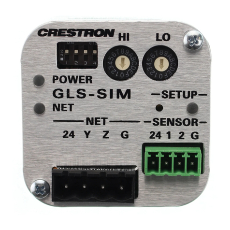 Crestron GLS-SIM Operating instructions