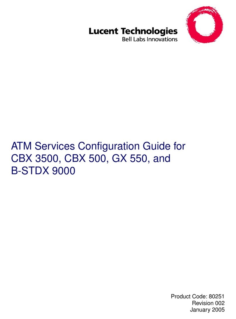Lucent Technologies CBX 3500 User manual Lucent Technologies CBX 3500 User manual