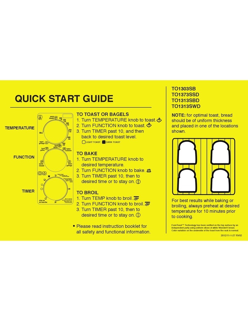 BLACK DECKER TO1303SB quick start guide