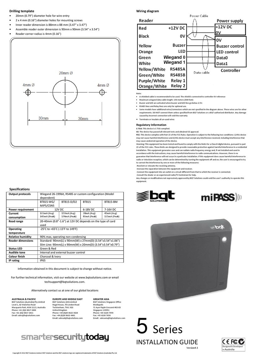 BQT BT900-WG installation guide
