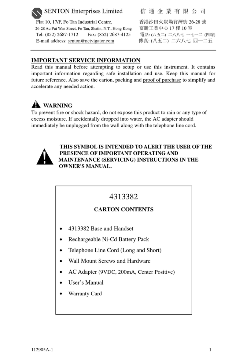 Senton Senton 4313382 instructions