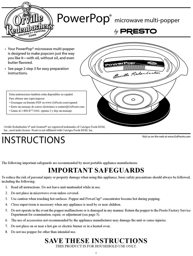 Presto PowerPop instructions