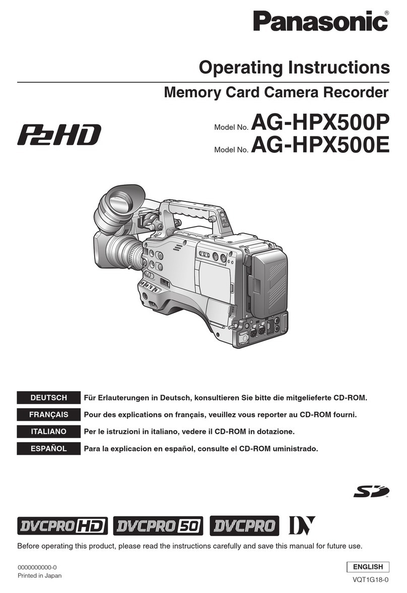Panasonic AGHPX500P - MEMORY CARD CAMERA RECORDER operating instructions