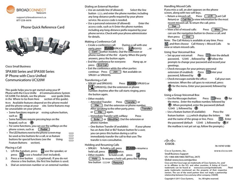 Cisco SPA525G - Small Business Pro IP Phone VoIP Reference guide