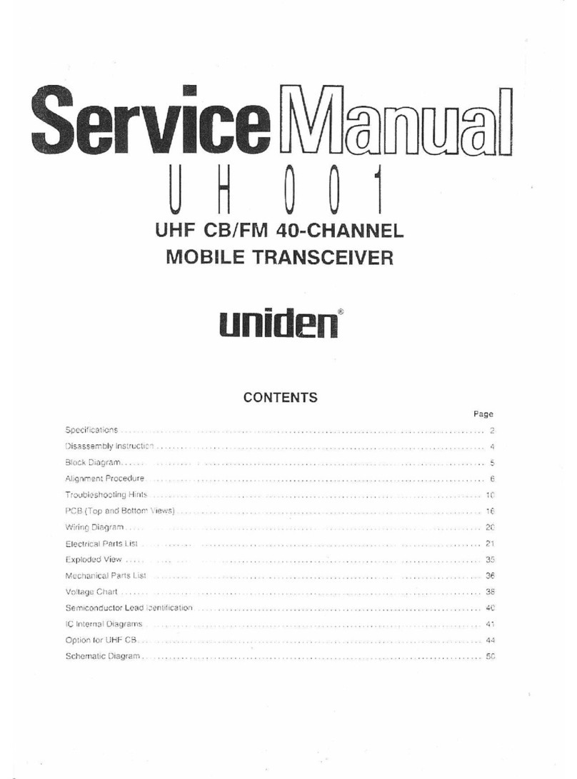 Uniden UH001 User manual Uniden UH001 User manual