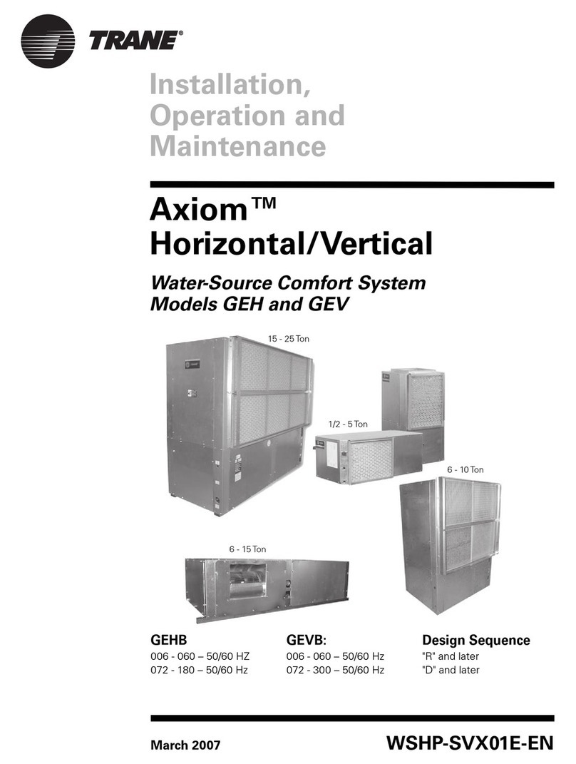 Trane Axiom GEHB 006 Installation, operation and maintenance
