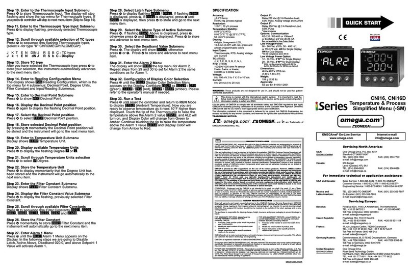 Omega CNI16D User manual