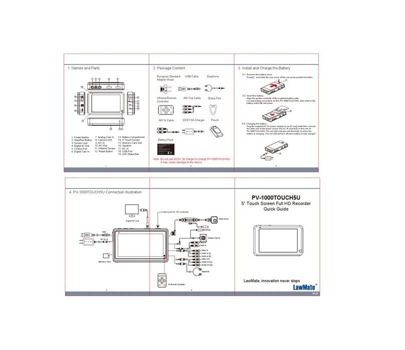 Lawmate PV-1000TOUCH5U quick guide