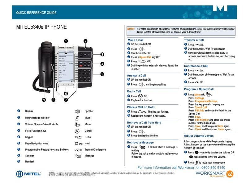 Mitel MiVoice 5340e User manual