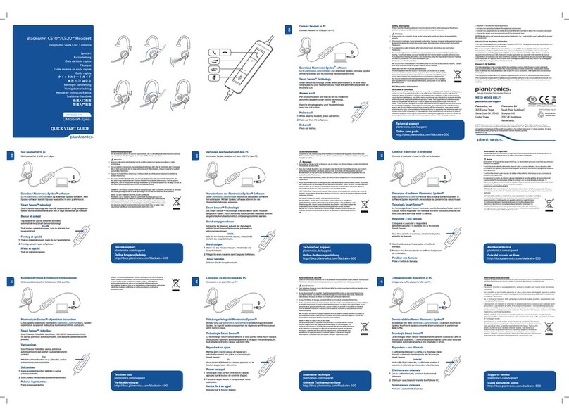 Plantronics Blackwire C510- M quick start guide