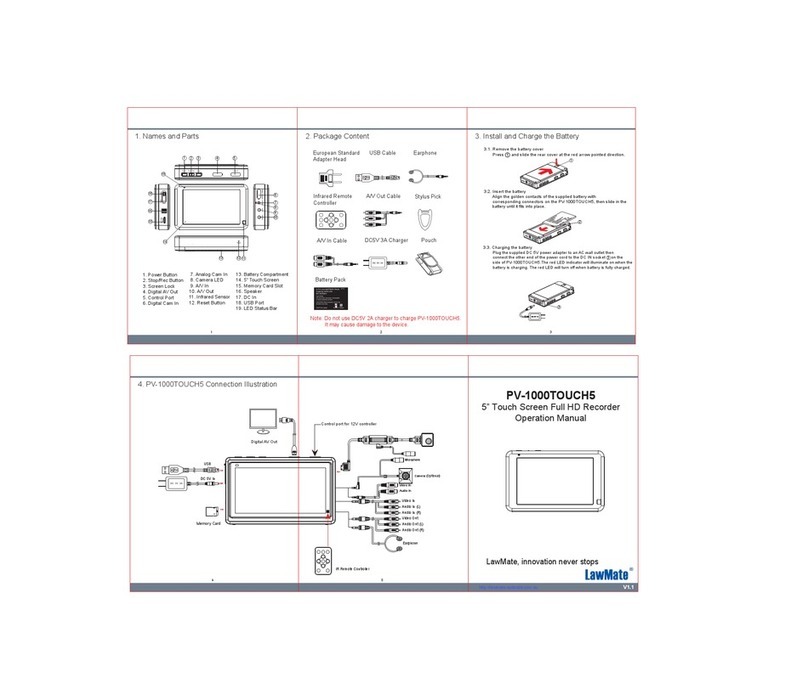 Lawmate PV-1000TOUCH5 Operation manual