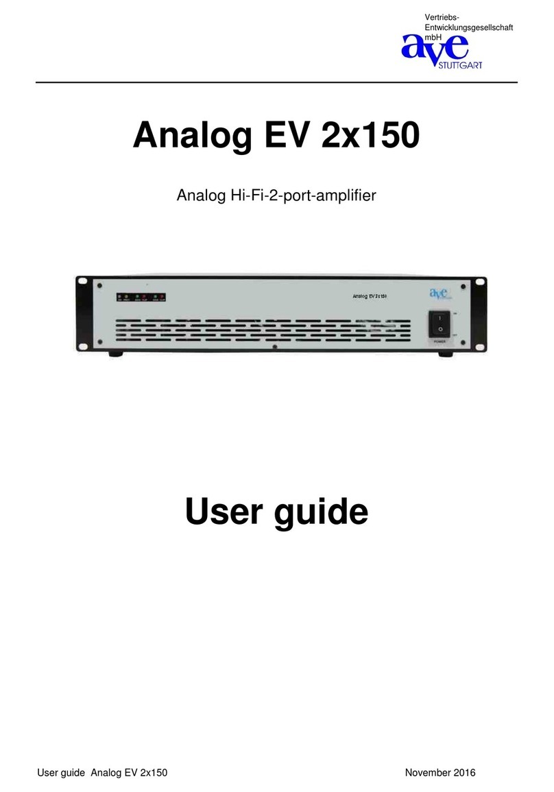 AVE Analog EV 2x150 user guide
