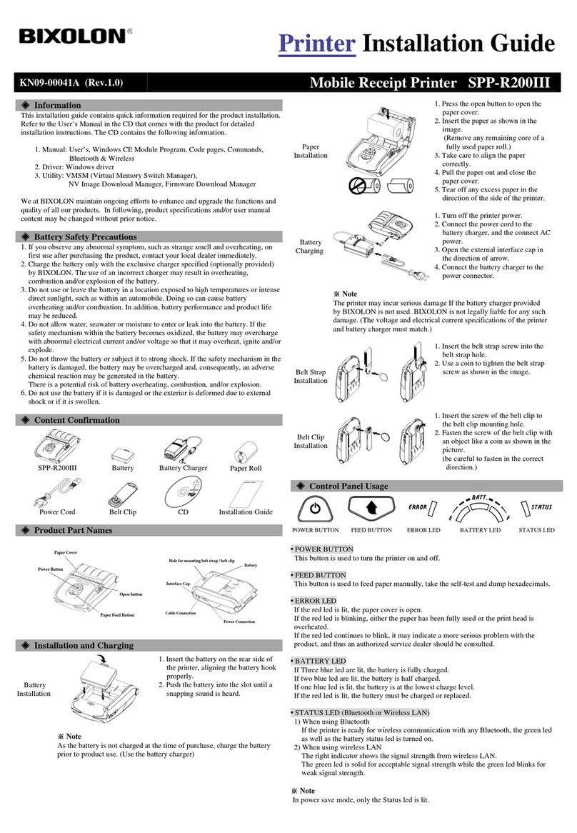 BIXOLON SPP-R200III User manual