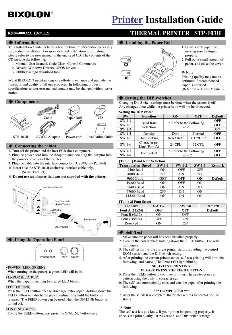 BIXOLON SPP-103II User manual