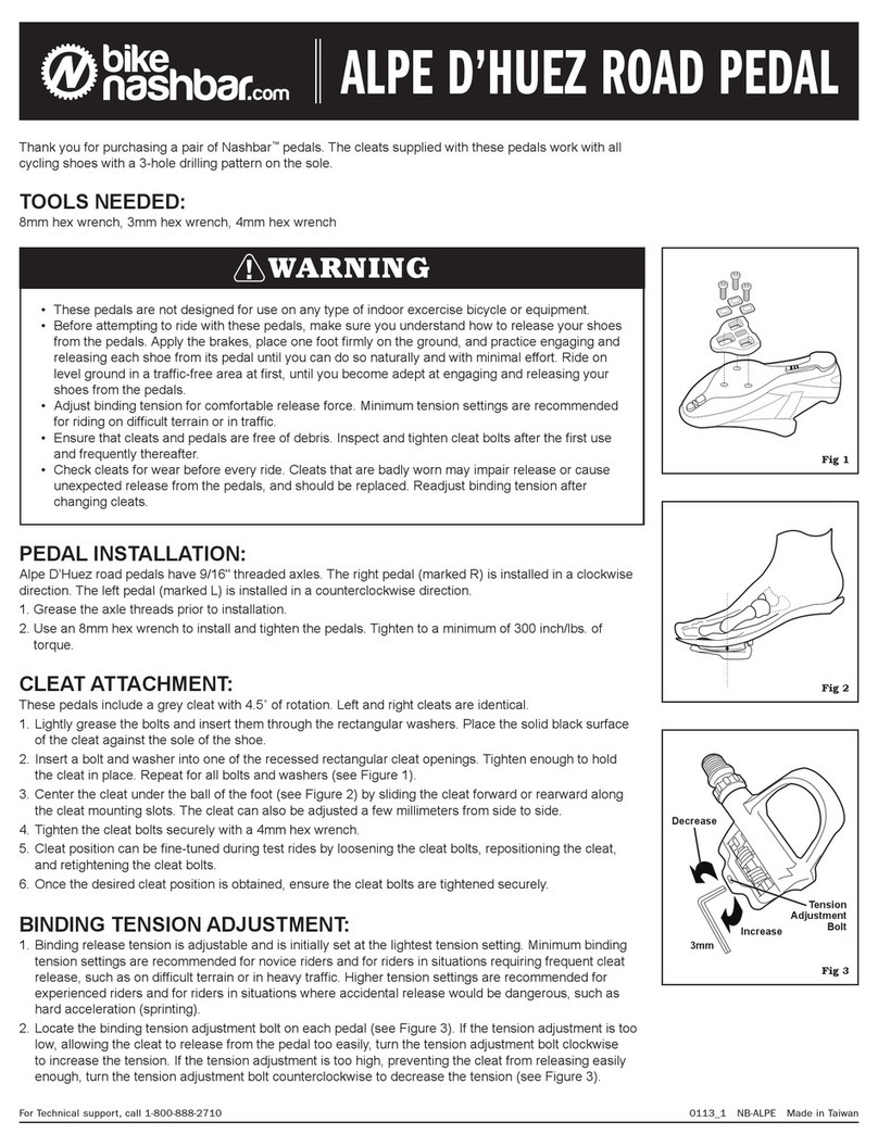 Nashbar ALPE D'HUEZ user manual
