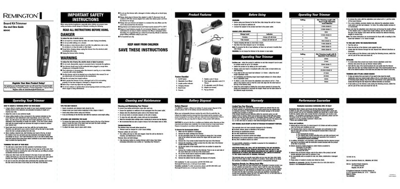 Remington MB4045 User manual