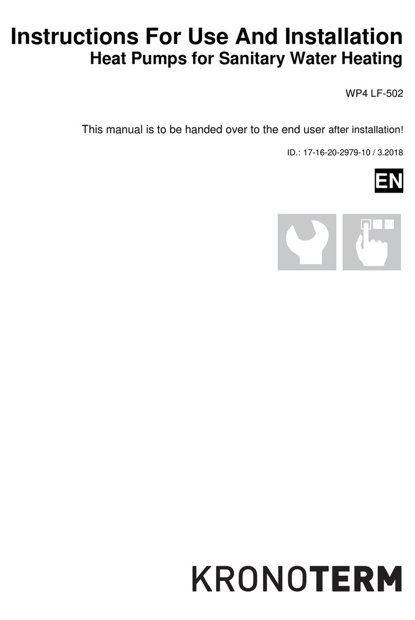 Kronoterm WP4 LF-502 Instructions for use and installation