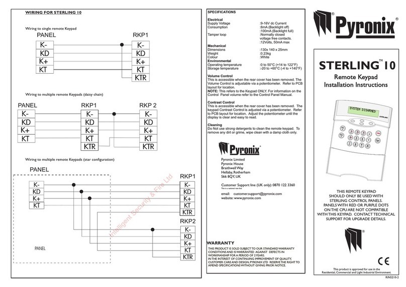 Pyronix STERLING 10 User manual