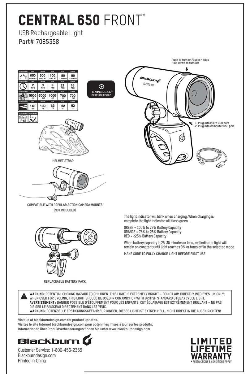 blackburn CENTRAL 650 FRONT User manual blackburn CENTRAL 650 FRONT User manual