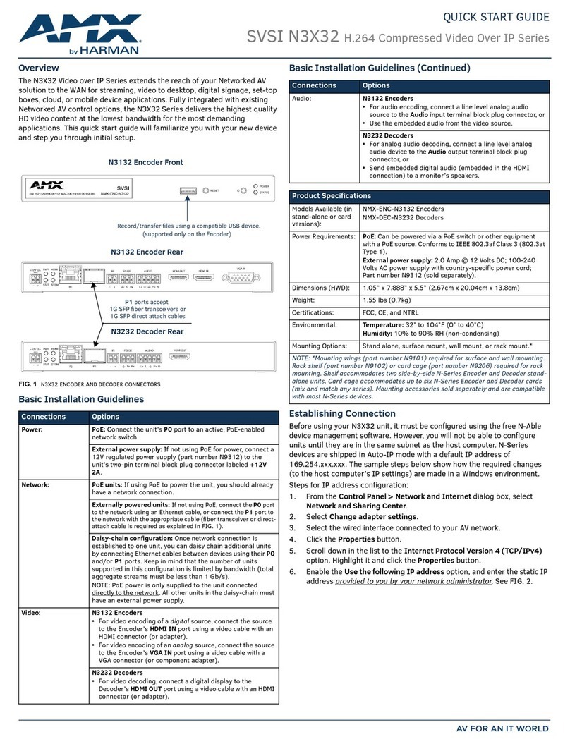 AMX SVSI N3X32 User manual