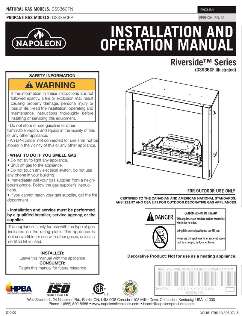 Napoleon GSS36CFN User manual