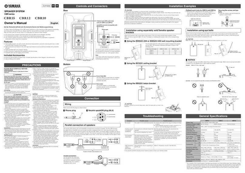 Yamaha CBR15 owner's manual
