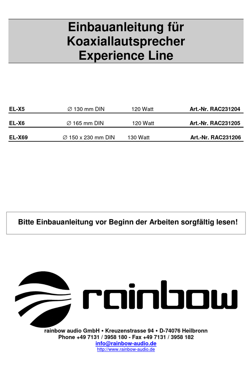 Rainbow EL-X5 installation guide