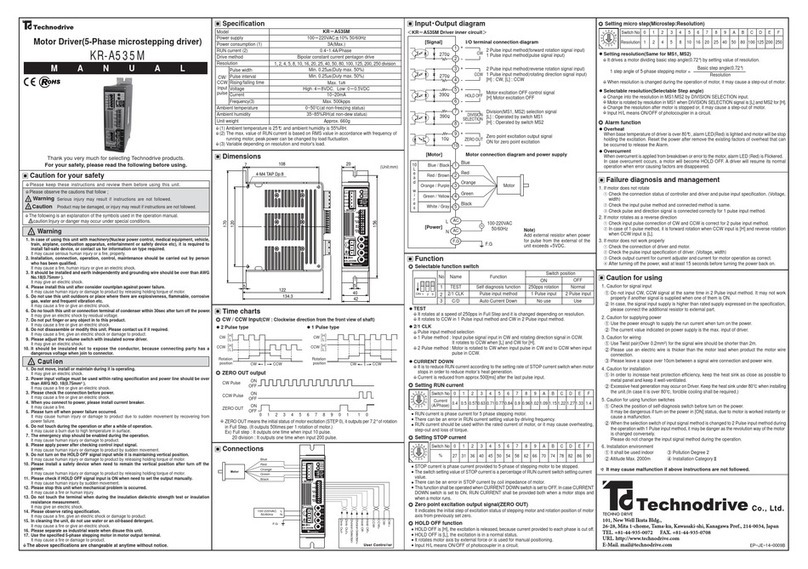 Technodrive KR-A535M manual