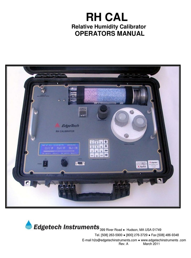 Edgetech RH CAL Operator's manual