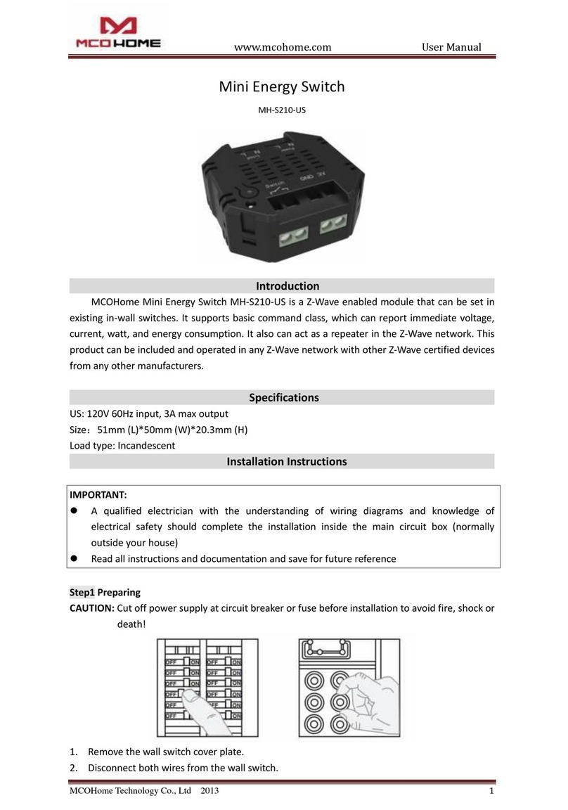 MCOHome MH-S210-US user manual