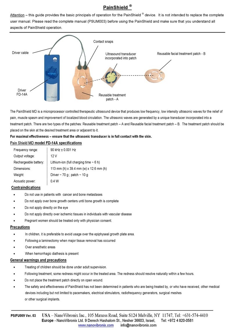 NanoVibronix PainShield FD-14A Instructions for use