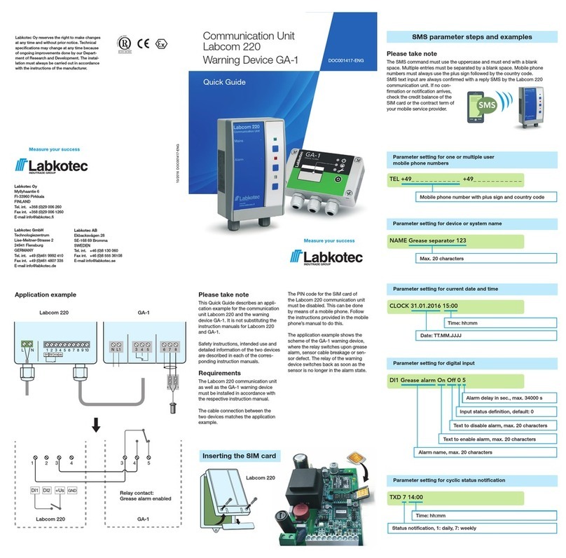 Labkotec Labcom 220 quick guide