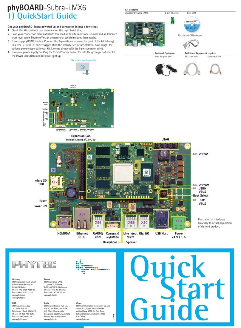 Phytec phyBOARD-Subra-i.MX6 User manual