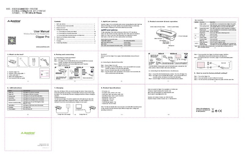 Avantree Clipper Pro User manual
