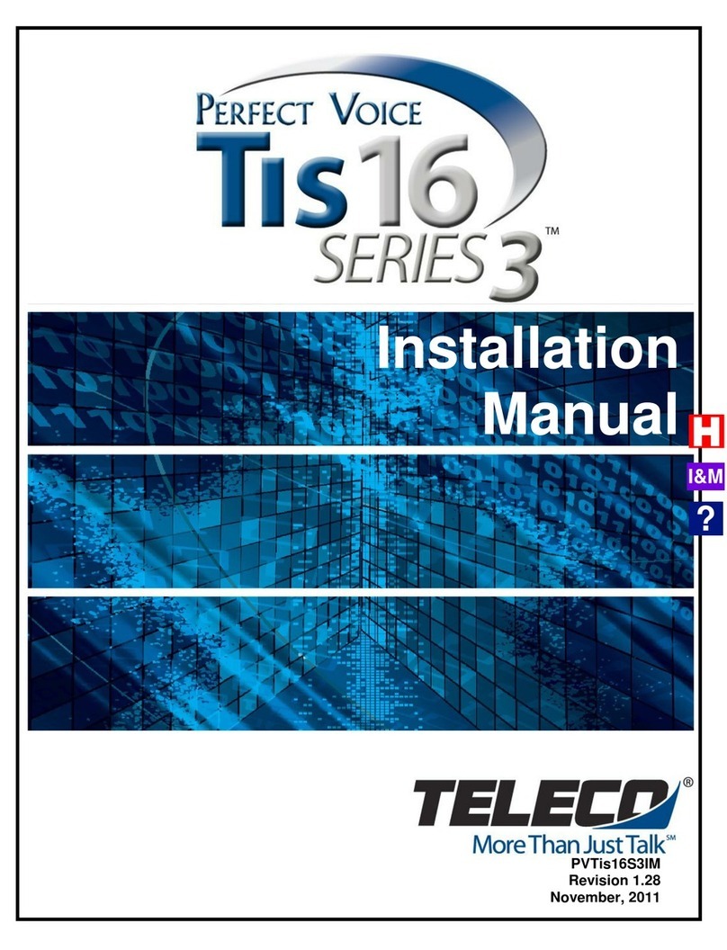 Teleco Perfect Voice Tis 16 installation manual Teleco Perfect Voice Tis 16 installation manual