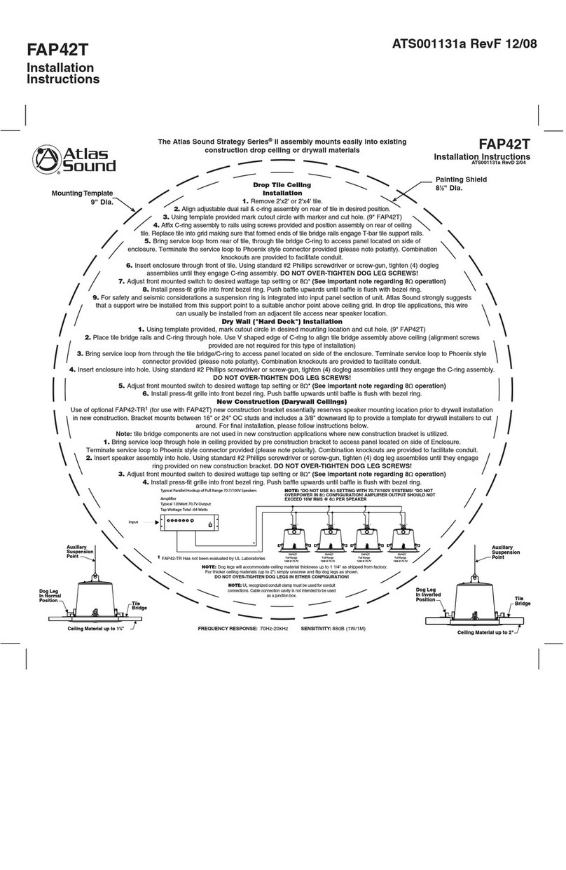 Atlas STRATEGY SERIES FAP42T User manual