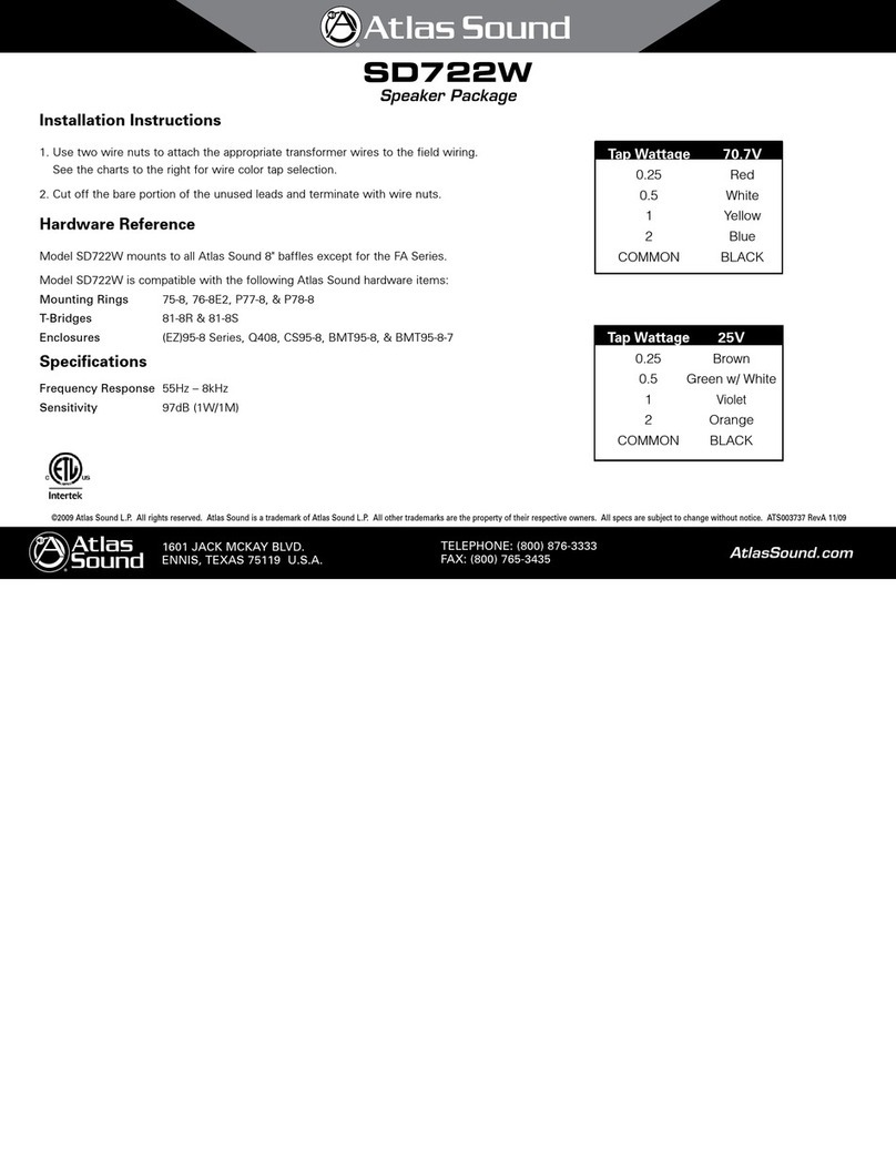 Atlas SD722W User manual