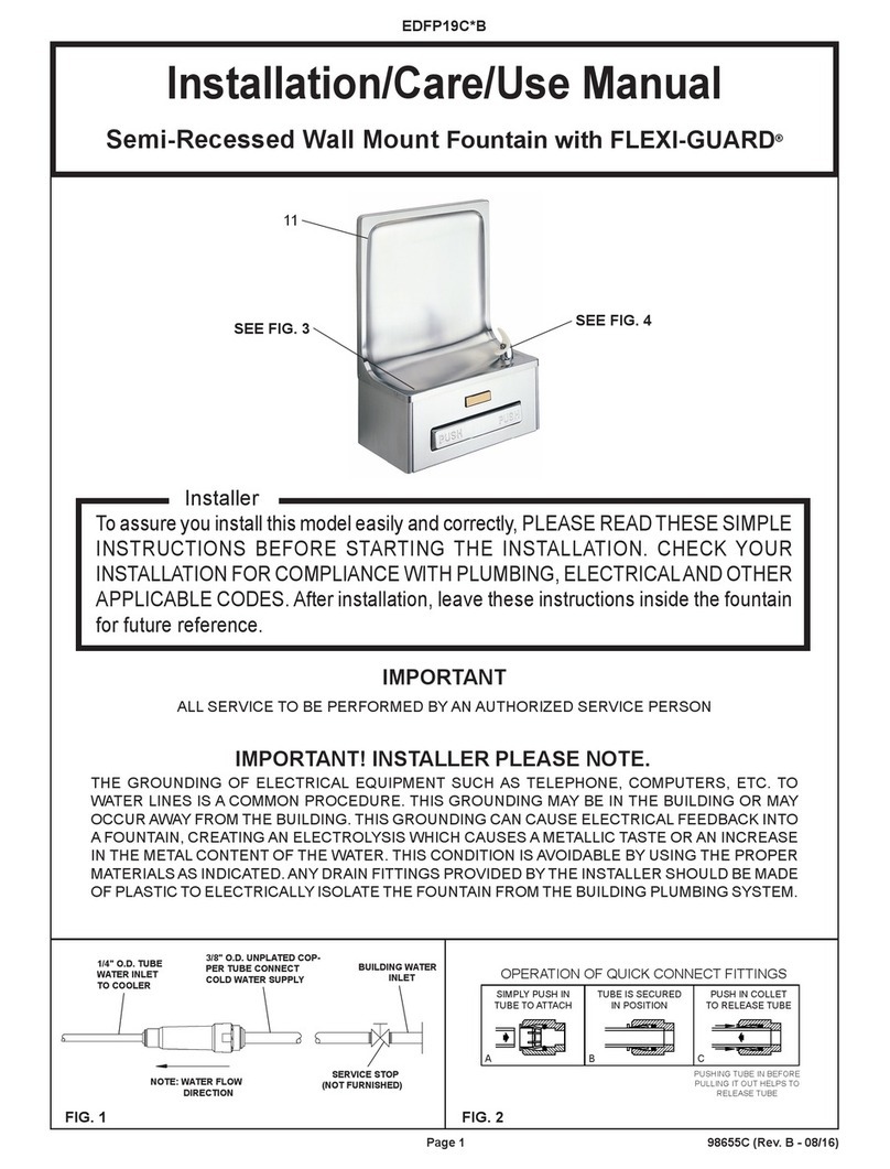 Elkay EDFP19C series Installation, care & use manual