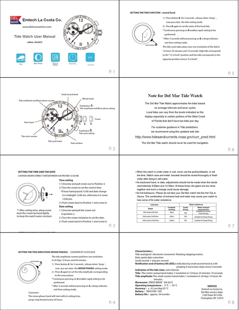 Del Mar Tide Watch user manual