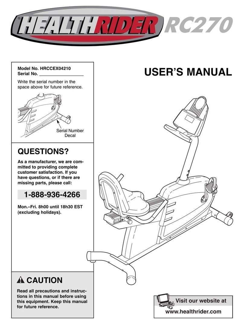 HEALTH RIDER HRCCEX04210 User manual