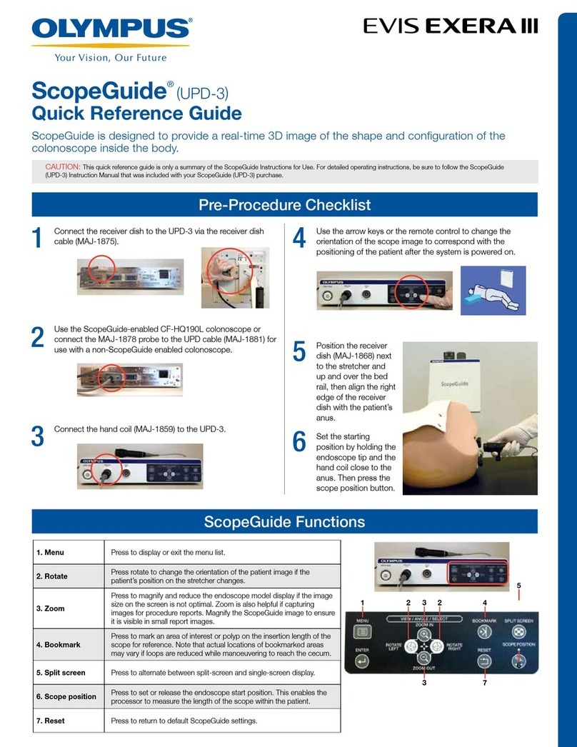 Olympus ScopeGuide UPD-3 Quick reference guide