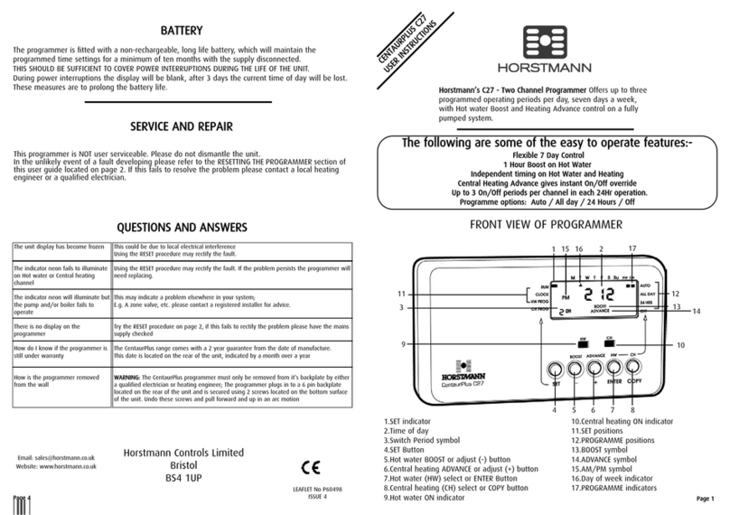 Horstmann CentaurPlus C27 manual