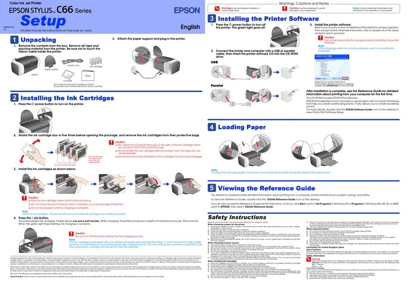 Epson STYLUS C66 SERIES User manual