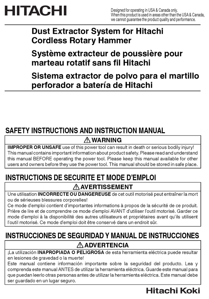 Hitachi Dust extractor system instruction manual