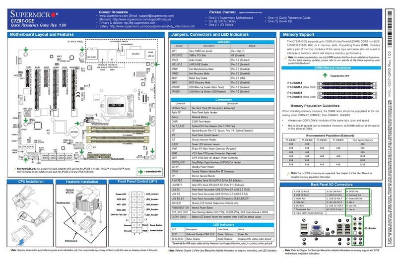 Supermicro C7Z87-OCE Quick reference guide